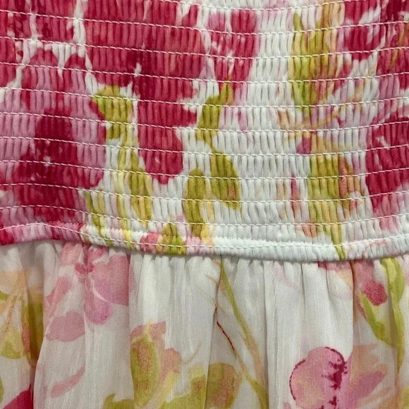 Francesca's Trixxi Pink Floral Sundress with Tie Straps - Picture 2 of 12